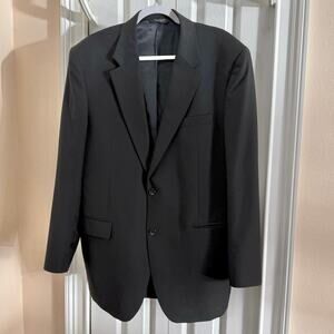 Jos. A. Bank 43L men’s charcoal suit jacket blazer 100% wool 2-button front